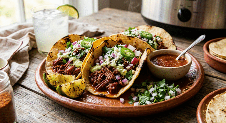 $9 Slow Cooker Shredded Beef Tacos – Better Than Chipotle 🌮🔥