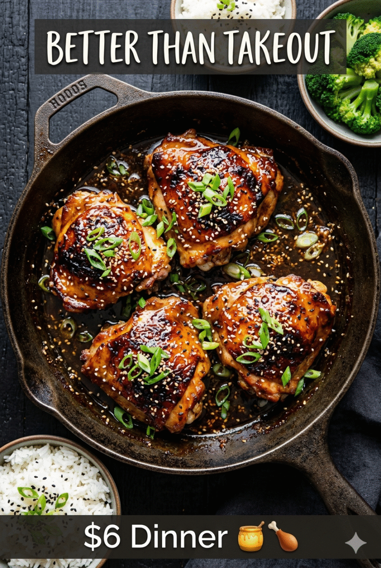 $6 Honey Garlic Chicken Thighs – Better Than Takeout