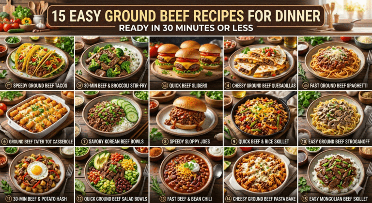 15 Easy Ground Beef Recipes For Dinner: 30 Minutes Or Less
