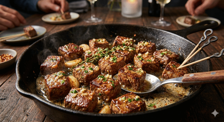10-Minute Garlic Butter Steak Bites – The Appetizer That Disappears First