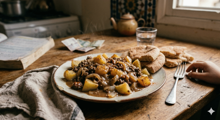 3-Ingredient $4 Ground Beef & Potatoes – The “I’m Broke But Hungry” Meal 🎓💸
