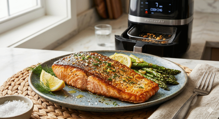 Air Fryer Salmon in 7 Minutes Crispy Skin, Buttery Inside Every Time