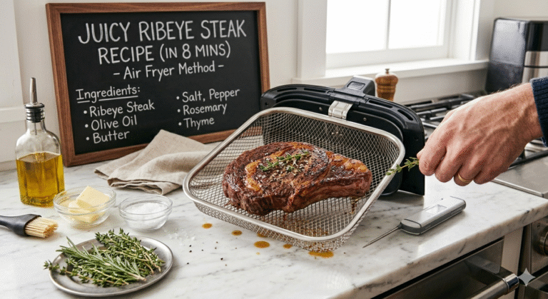 Air Fryer Steak Recipe Juicy Ribeye In 8 Minutes