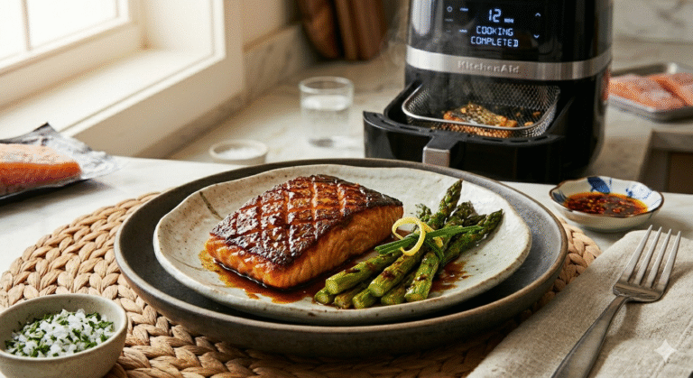 Frozen Salmon in Air Fryer From Freezer to Plate in 12 Minutes